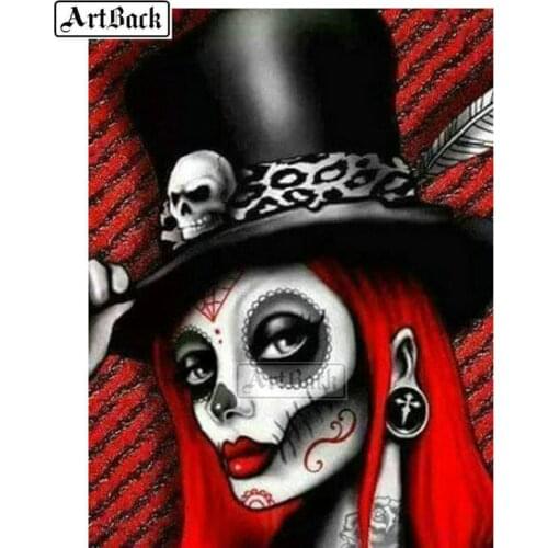 New 5d diamond painting skull full 3D square drill diamond embroidery rhinestone mosaic home decoration gift