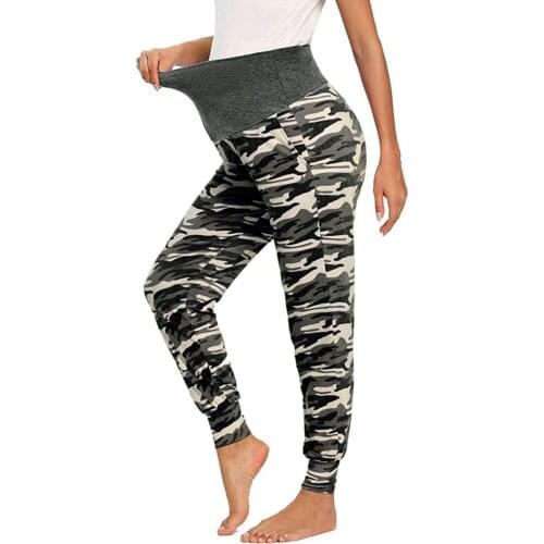 Maternity Clothes Women Leopard Camouflage Casual Pants Stretchy Comfortable Lounge Pant Loose Pregnancy Clothing Trousers штаны