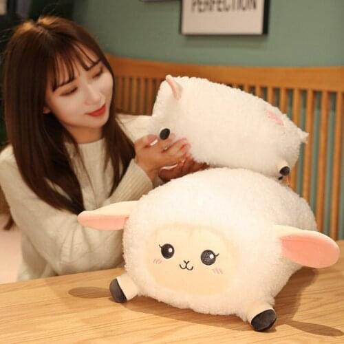 1pc 28/40/55CM Lovely Sheep Plush Pillow Sofa Cushion Soft Stuffed Animal Dumplings Sheep Dolls Nice Xmas Gift for Girls Baby