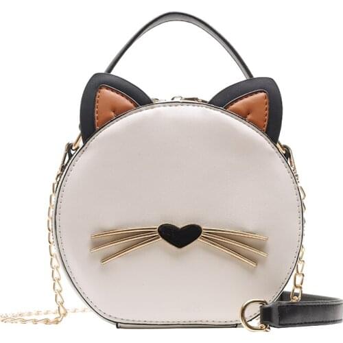 Hot Round Bag High Quality Womens Messenger Bag Casual Shoulder Bag Cute Cat Womens Wallet Womens Bolsa tote bags for Women