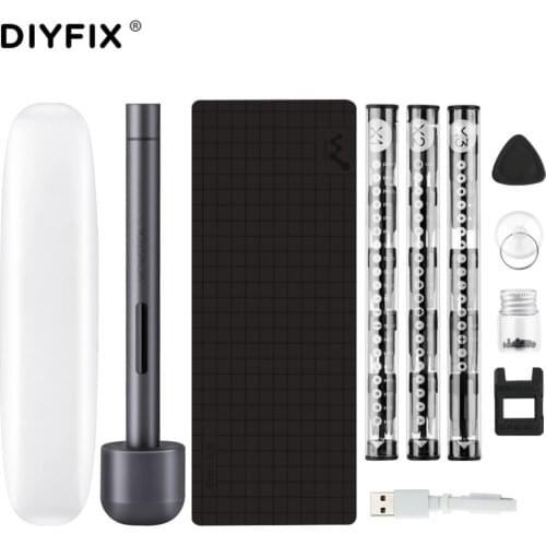 Precision Mini Cordless Electric Screwdriver Set LED Lighted Lithium Power Mobile Phone Glasses RC Drone Repair Hand Tools Kit