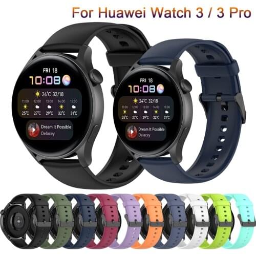 Official Silicone Wrist Strap For Huawei Watch 3 / 3 Pro Smart Watch Band 22mm Bracelet For Huawei GT 2 Pro / GT2 46mm Correa
