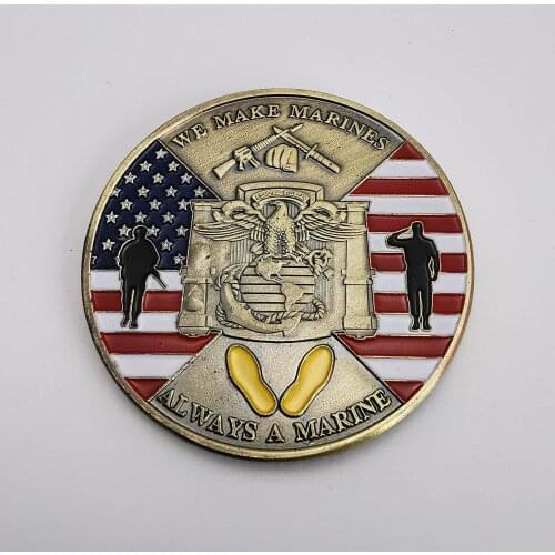 USA Army Marine Bronze Coins Always Marine SEMPER FIDELIS Military Challenge Collectible Gifts