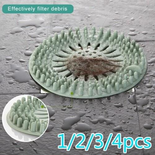 Bathtub Supplies Drain Strainer Bathroom Silicone Drains Plug Filter Strainer Floor Sucker Kitchen Tools Accessories