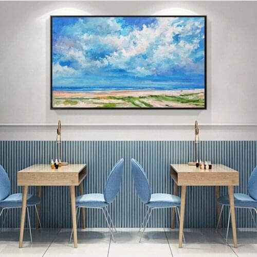 Modern 100% Hand Painted Scenery Art Oil Painting On Canvas Wall Art Frameless Picture Decoration For Live Room Home Decor Gift