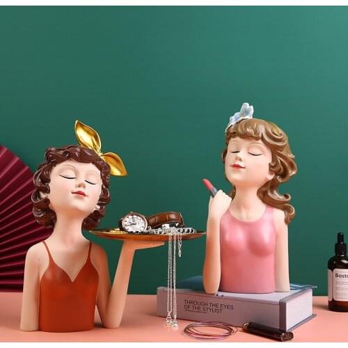 Moden Gorgeous Girls Resin Art Statue Gifts Fairy Accessori Fashion Style Sculpture Ornaments Home Decoration Tabletop Figurines