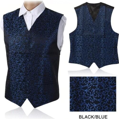 Brand Wedding Mens Waistcoat Paisley Floral Slim Fit Waistcoat Sleeveles Suit Coletes Homem Vest 7Color Available