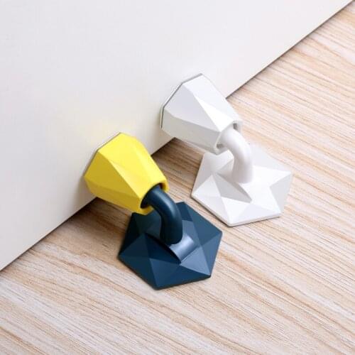 ABS Silicone Suction Type Silent Door Stopper Non Punching Sticker Door Holders Self Adhesive Door Stop Wall Protector Hardware