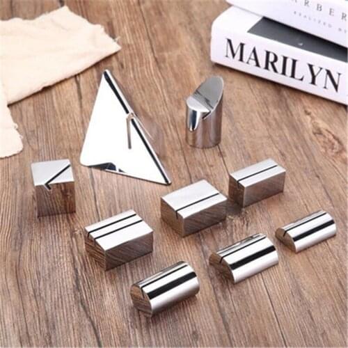 Stainless steel solid table number hotel seat card table card menu card insert menu folder buffet menu card