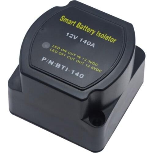 12V 140 Amp Dual Battery Smart Isolator Voltage Sensitive Relay Smart Switch for ATV, UTV, Boats, Rvs Auto Parts