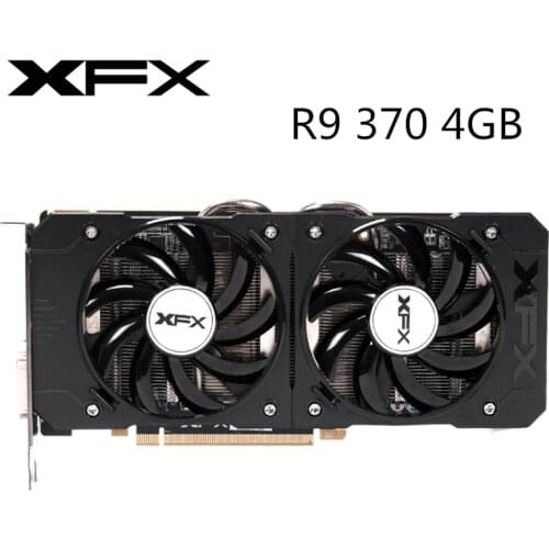 Original XFX R7 R9 370 4GB Video Card AMD Radeon R7 R9 370X 4GB Graphics Screen Cards GPU Desktop PC PCI-E Game Map Videocard