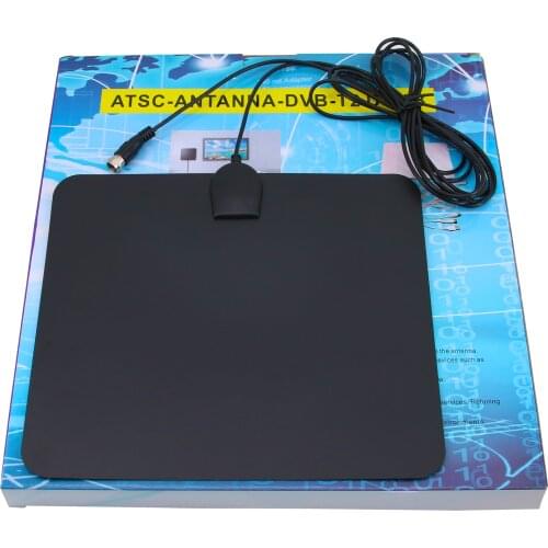 Indoor HD Signal Amplifier Digital Conversion head HDTV 50 Miles Range VHF UHF black digital Indoor antenna