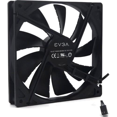 140mm fan cooling fan 14cm T1402512M-3M 140X25mm DC 12V 0.30A (0.18A) 1200RPM High Speed CFM 3-pin power supply For EVGA