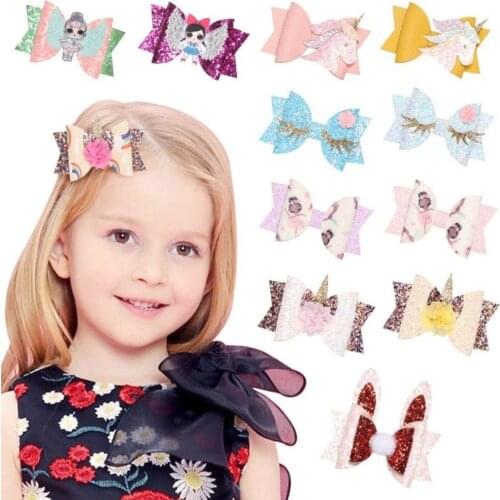 1 Pcs Unicon Hair Bow Turban For Children Newborn Kids Headwear Baby Girl Accessories Bowknot Hairpin Clip Cute gift Wings