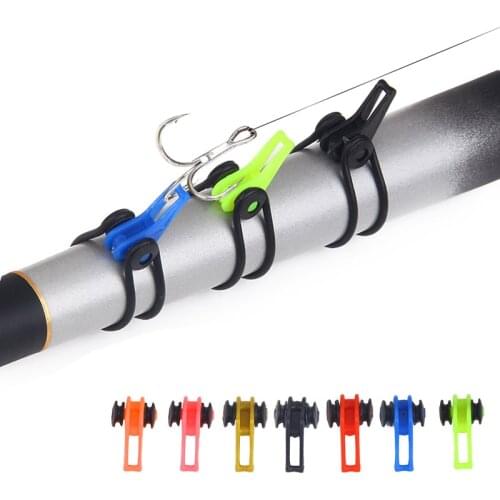 10Pcs Plastic Fishing Hook Secure Keeper for Fishing Rod Pole Fishing Lures Bait Safety Holder Fishing Tool Bait Casting