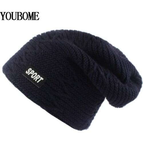 YOUBOME 2018 Fashion Skullies Beanies Winter Hats For Men Women Winter Knitted Hat Bonnet Warm Balaclava Beanie Gorros Hat Caps