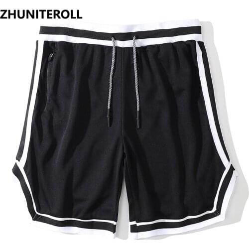 2021 Summer Shorts Men Side Striped Print Streetwear Hip Hop Harajuku Short Sweatpants Jogger Baggy Fashion Skateboard Trousers
