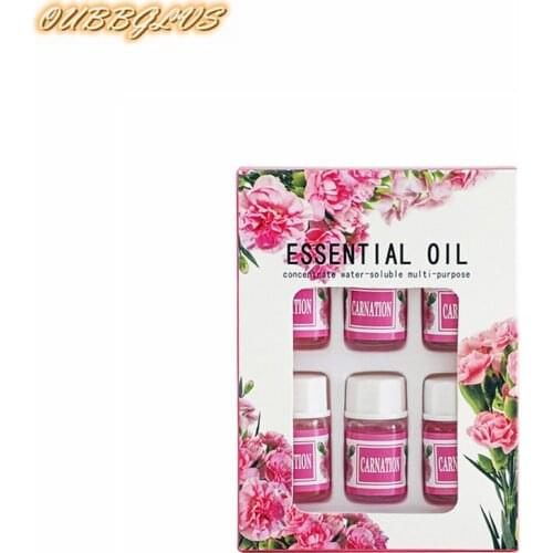 3ML*6 Pcs Mini Essential Oil For Aroma Diffuser Air Humidifier Lavender Lemon Carnation Ocean Rose Jasmine Essential Oil