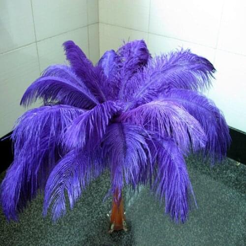 50pcs/lot 35-40CM "14-16"inches purple Ostrich Feather Plume wedding decoration FREE SHIPPING