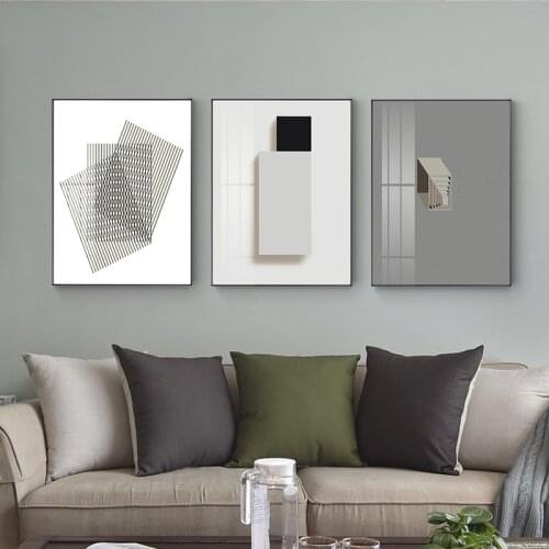 Abstract black and white stripes Canvas Painting Fashion Posters and Print Home Decor Art Wall pictures For Living Room Bedroom