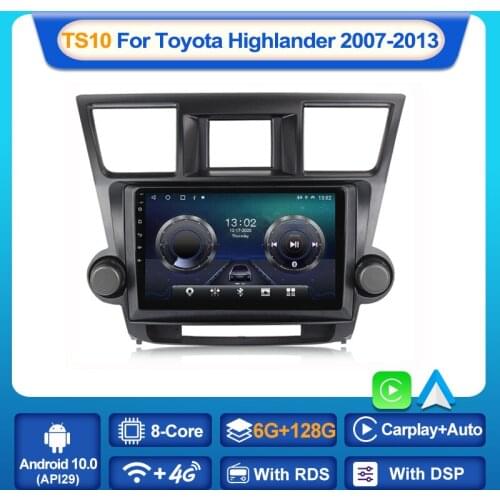 MEKEDE Android 10 Car Radio For Toyota Highlander 2 XU40 2007-2013 GPS Multimedia Stereo Auto Player Carplay BT DSP No 2din DVD