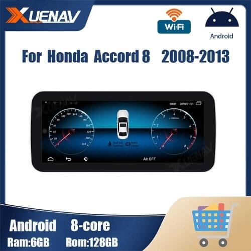 Android 12.3 inch Car Stereo Multimedia for honda accord 8 2008-2013 touch screen car radio GPS Navigation