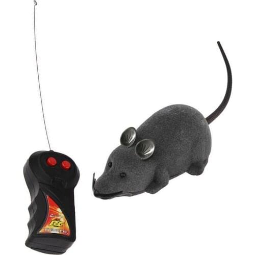 OCDAY Kids Toy Wireless Remote Control Rat Mouse Electronic RC Mice Pets Toy Mouse Flocking Tricky Mouse Toys Gift for kids Gift
