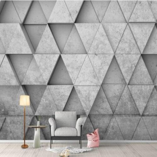 Geometric Triangle 3D Photo Wallpaper Mural for Walls Living Room Home Improvement Decor Custom Size Modern Wallpapers Mural