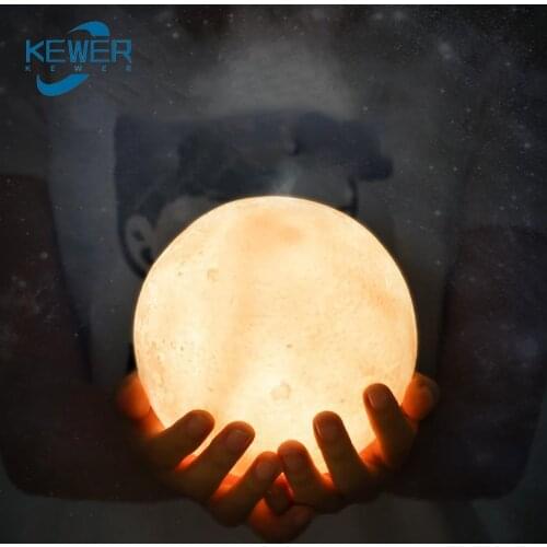 KEWER Air Humidifier Moon Aroma Essential Oil Aromatherapy Diffuser Mist Humidifier Household Air Purifier USB LED Night Light