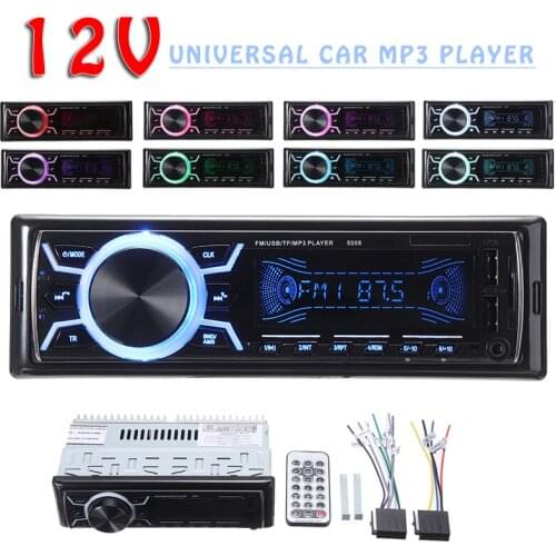 Mayitr 1pc High Quality 12V Universal Car MP3 Player Colorful Backlight Display Stereo Radio Audio Players With Remote Control