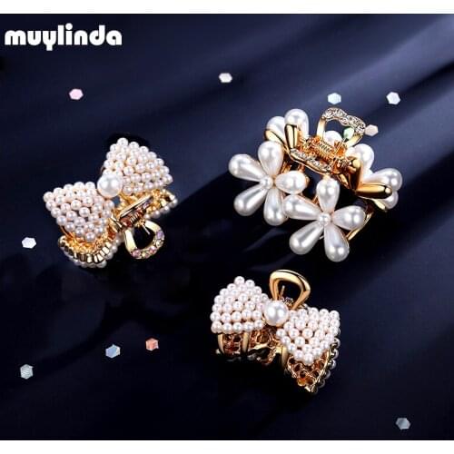 Muylinda Simulated Pearl Hair Claw Clip Wedding Hair Jewelry Accessories Fancy Fashion Hair Claws