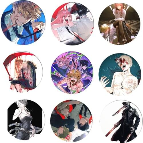 Anime Chainsaw Man Badge Makima Brooch Pin Cosplay Badges For Cloth Backpack Cosplay Anime Accessories