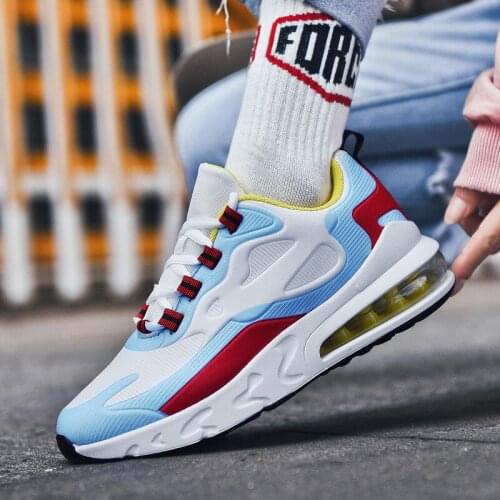 2021 Autumn 36-46 Large Size Couple Casual Sports Shoes Cushion Color Matching Fashion Breathable Lightweight Men Running Shoes