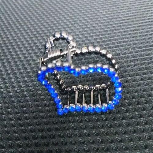 New Rhinestone Crystal Heart Hair Claws Women Hairwear Trendy Geometric Crab Clip Ornaments Pearl Hair Clip Wedding Hair Jewelry