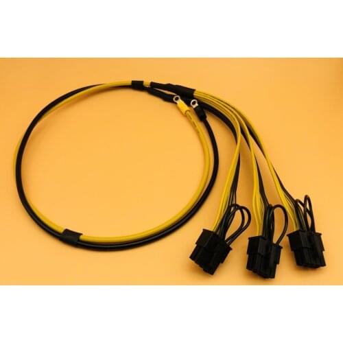 PCI Express pcie Graphics Card Connector PC Supply GPU Molex 8pin to 3 PCI-e 8(6+2)pin Internal Cable Power Splitter 12AWG+18AWG