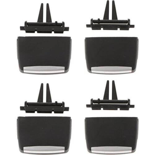 4pcs Black A/C Air Vent Outlet Tab Clip Repair Kit for BMW X6 E71 2008-2013 (Front Row & Rear Row)