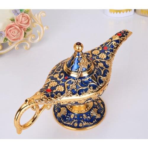 Retro European crafts Aladdin magic lamp, home, club decoration zinc alloy creative craft decoration wishing lamp