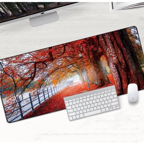 Landscape Art Print DIY Design Large Size XXL Mouse Pad Office Computer Rubber Game Big Rubber Keyboard Pad for Christmas Gift