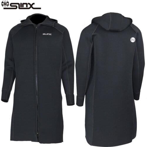 SLINX 3MM Men Women Neoprene Hooded Windbreaker Wetsuit Diving Suit Keep Warm Swimwear for Snorkeling Fishing Swimming
