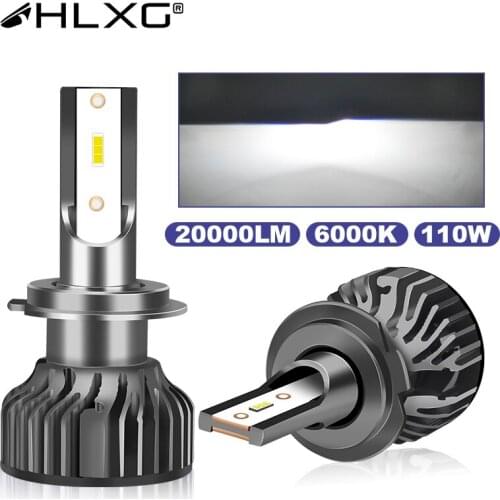 HLXG 6000K led h4 H1 H8 H9 H11 9005 9006 HB3 HB4 LED luces headlight bulb led h7 lamp luz led 12V 20000LM car Light auto lampada