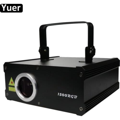 LED Disco Light Stage Lights Voice Control Music Laser Projector Lights 1.5W RGB Laser Light DMX512 For Party DJ Dance Bar Show