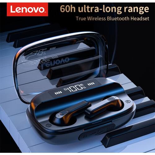 Lenovo QT81 TWS Earphone Bluetooth 1200mAh Charging Case Mobile power Wireless Headset Sport Earbud Noise Cancelling with Mic