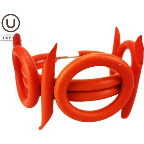 UKEBAY New Gothic Bracelets Women Original Design Charm Bracelet Multicolor Rubber Bangles Gift Jewelry 7 Colors Watch Bangle