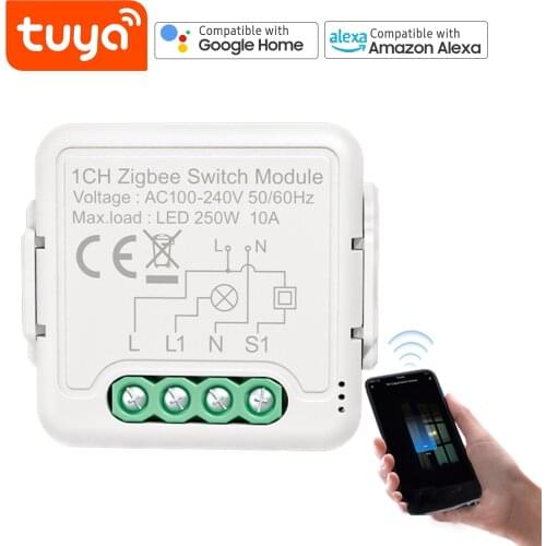 Zigbee Smart Switch Module 3-Way APP Remote Voice Control Curtain Switch Timing Group Sharing For Alexa Echo Google Home Switch