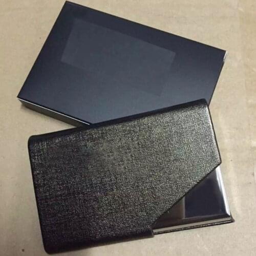 Business ID Credit Card Holder For Women Men Fashion Brand Metal Aluminum Card Case PU Leather Porte Carte metal in card