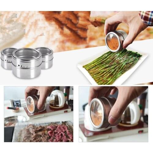 Quevinal 100pcs/lot Magical magnetic Stainless steel spice jar monosexuality tank sauce pot seasoning bottle