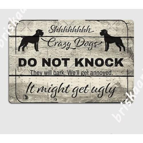 Dog Warn Sign Poster Metal Plaque Decoration Club Painting Décor pub Garage Tin sign Posters
