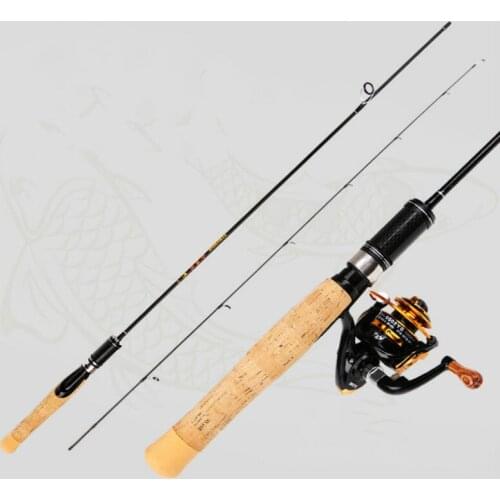1.8m High Carbon Fiber Spinning Fishing Rod UL Power Lure Olta Telescopic Fishing Canne and Spinning Reel Set Pesca Fishing Gear