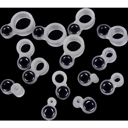 14Pcs Silicone Fishing Line Guide Ring Fishing Rods Wire Silicone Ring Different Size 1-14 Fish Tackle Accessories