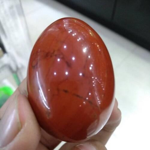 2.1" RED JASPER Egg Root Chakra Crystal Stone Reiki Charged Healing
